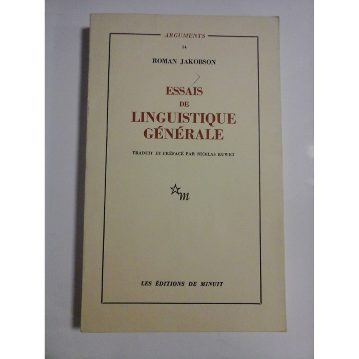 ESSAIS  DE  LINGUISTIQUE  GENERALE  -  Roman  JAKOBSON